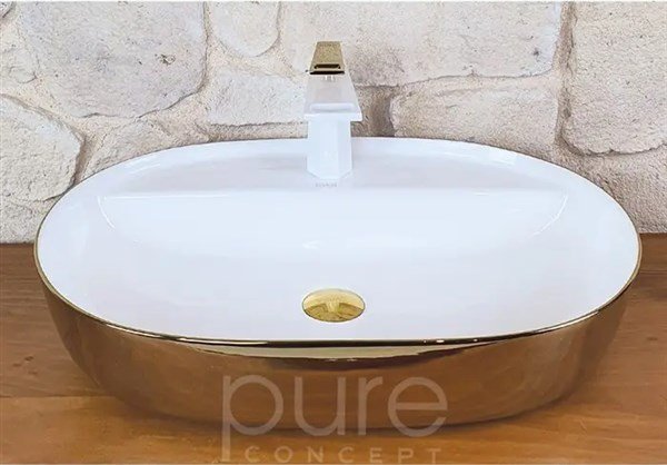 Pure GW-830 Gold White Çanak Lavabo