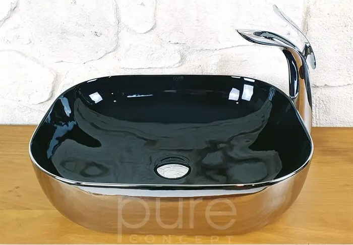 Pure GB-525 Platin Black Çanak Lavabo