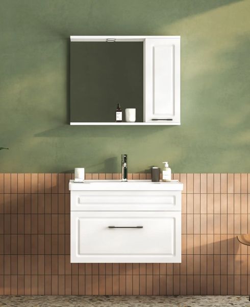 Fym Dante 80 cm Banyo Dolabı Beyaz